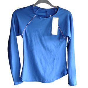 All In Motion Womens Long Sleeve Royal Blue Rash Guard Swim Top NWT Small